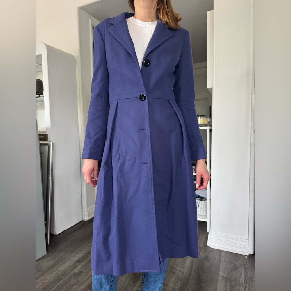Elegant Women's Indigo Trench Coat